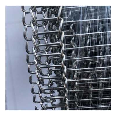 Conveyor belt for pizza oven/ chocolate enrober stainless steel wire mesh flat flex conveyor belt