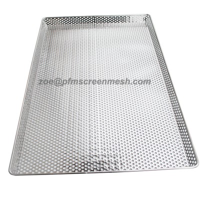 Custom made stainless steel aluminum mesh perforated cookie bread baking tray sheet