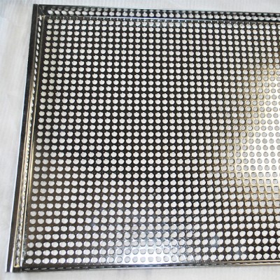 Perforated 304 material stainless steel round mesh hole BBQ baking trays